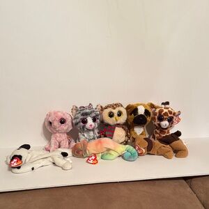 Assorted Beanie Babies Plush Lot - Multicolor